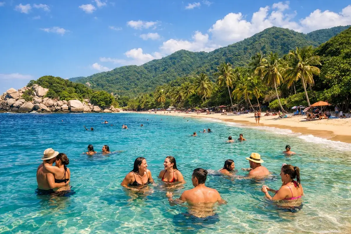 Cabo San Juan, playa virgen en el Parque Nacional Tayrona, Santa Marta